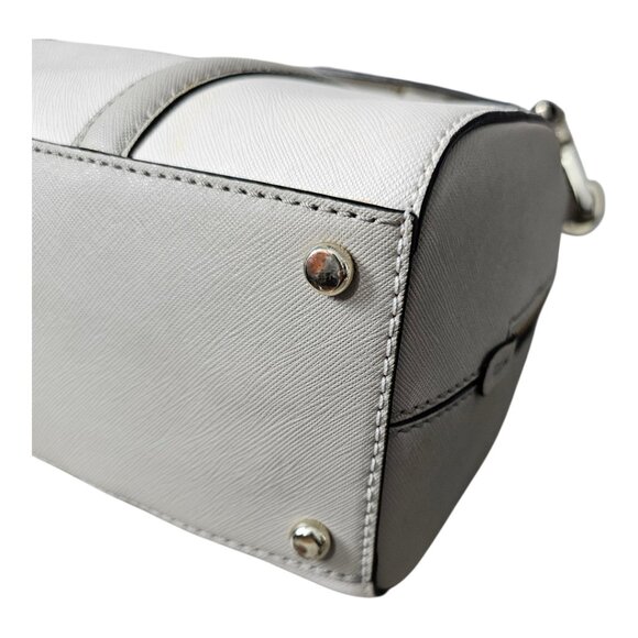 Kate Spade Newbury Lane Felix Saffiano Leather Taupe Cream Shoulder Handbag COA - Picture 12 of 16